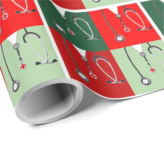 Weihnachtsgeschenk für Ärzte Geschenkpapier (Rolleneckpunkt)