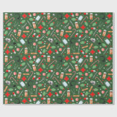 Weihnachtsgeschenk für Ärzte oder Krankenschwester Geschenkpapier (Flach)