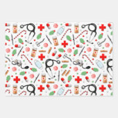Weihnachtsgeschenk für Ärzte oder Krankenschwester Geschenkpapier Set (Vorderseite 3)