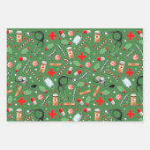 Weihnachtsgeschenk für Ärzte oder Krankenschwester Geschenkpapier Set (Vorderseite 2)