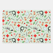Weihnachtsgeschenk für Ärzte oder Krankenschwester Geschenkpapier Set (Vorderseite)