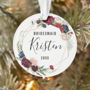 Weihnachtsgeschenk für Bridesmaid Bridesmaid Ornament