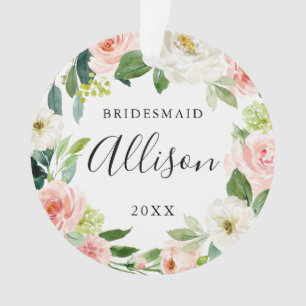 Weihnachtsgeschenk für Bridesmaid Floral Bridesm Ornament