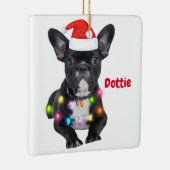 Weihnachtsgeschenk für Bulldoggen Ceram Keramikornament (Rechts)