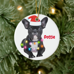 Weihnachtsgeschenk für Bulldoggen Keramik Ornament