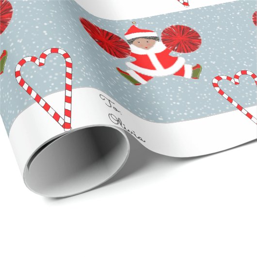 Weihnachtsgeschenk für Cheerleader Geschenkpapier (Rolleneckpunkt)