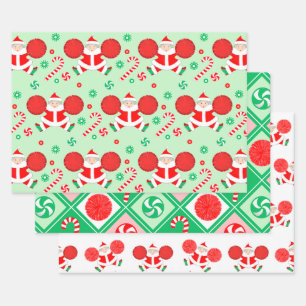Weihnachtsgeschenk für Cheerleader Geschenkpapier Set