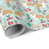 Weihnachtsgeschenk für Corgi Weihnachten Geschenkpapier (Rolleneckpunkt)