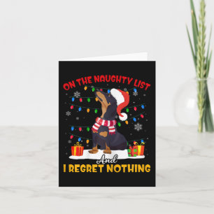 Weihnachtsgeschenk für Dackel auf der unartigen Li Karte