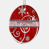 Weihnachtsgeschenk für das Foto des Babys Keramik Ornament (Rechts)