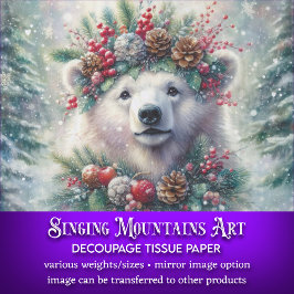 Weihnachtsgeschenk für den Eisbär Seidenpapier