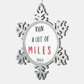 Weihnachtsgeschenk für den Läufer Schneeflocken Zinn-Ornament (Rechts)