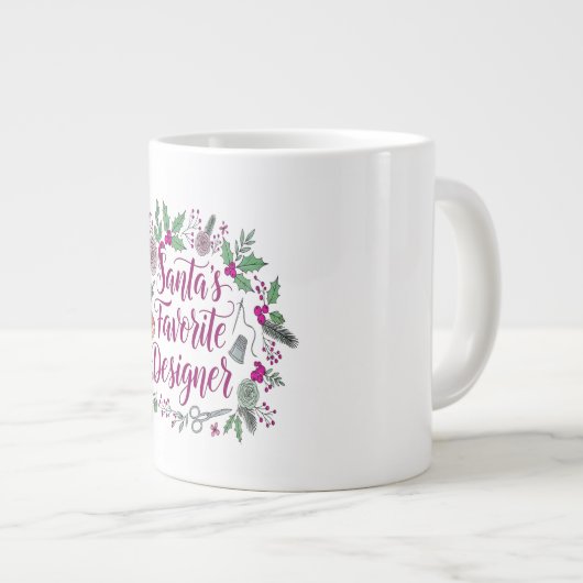 Weihnachtsgeschenk für den Weihnachtsmann Jumbo-Tasse (Vorderseite Rechts)