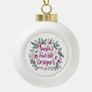 Weihnachtsgeschenk für den Weihnachtsmann Keramik Kugel-Ornament