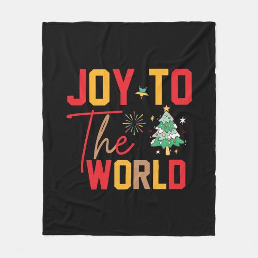 Weihnachtsgeschenk für die Welt Fleecedecke (Vorderseite)