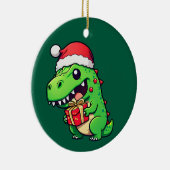 Weihnachtsgeschenk für Dinosaurier Keramik Ornament (Rechts)