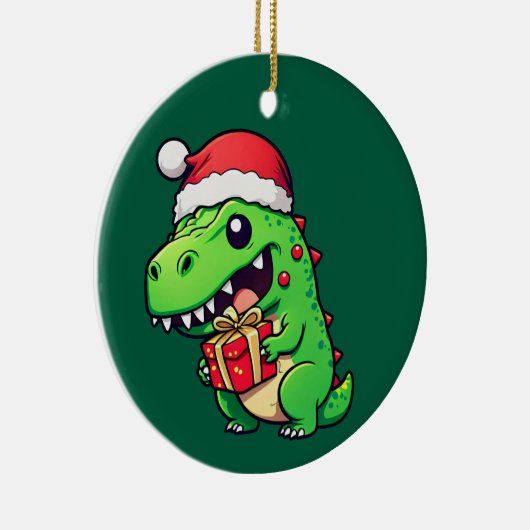 Weihnachtsgeschenk für Dinosaurier Keramik Ornament (Rechts)