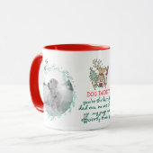Weihnachtsgeschenk für DOG-MAMA oder VATER 2 FOTOS Tasse (Vorderseite Links)