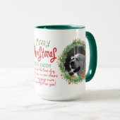 Weihnachtsgeschenk für DOG-MAMA oder VATER 2 FOTOS Tasse (VorderseiteRechts)