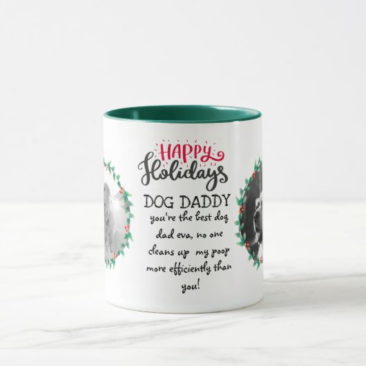 Weihnachtsgeschenk für DOG Mommy oder Daddy 2 x FO Tasse (Zentrum)