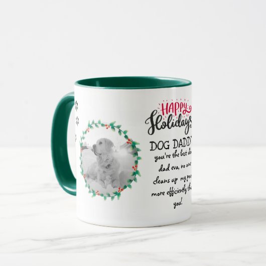 Weihnachtsgeschenk für DOG Mommy oder Daddy 2 x FO Tasse (Vorderseite Links)