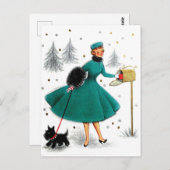 Weihnachtsgeschenk für eine Dame mit einem kleinen Postkarte (Vorne/Hinten)
