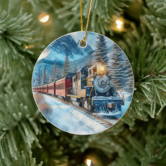 Weihnachtsgeschenk für Eisenbahnliebhaber Ornament (Baum)