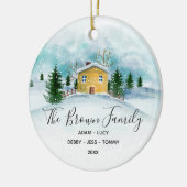 Weihnachtsgeschenk für Familien Keramik Ornament (Links)