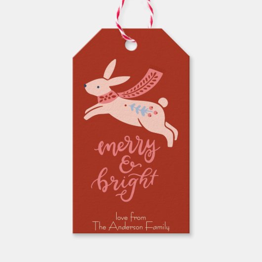 Weihnachtsgeschenk für Folk Art Geschenkanhänger (Vorderseite)