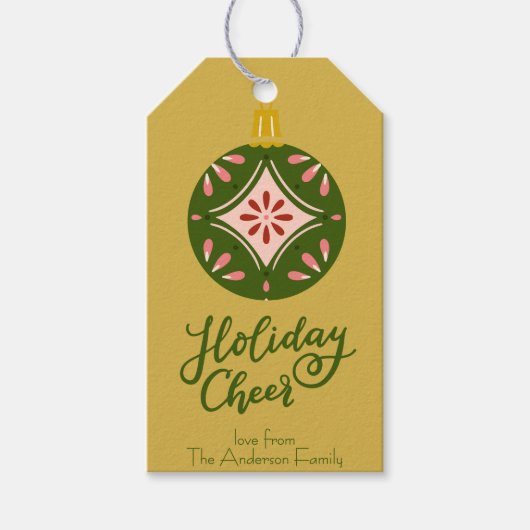 Weihnachtsgeschenk für Folk Art Geschenkanhänger (Vorderseite)