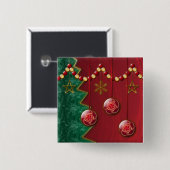 Weihnachtsgeschenk für Fraktal Button (Vorne & Hinten)