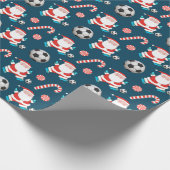Weihnachtsgeschenk für Fußball Geschenkpapier (Ecke)