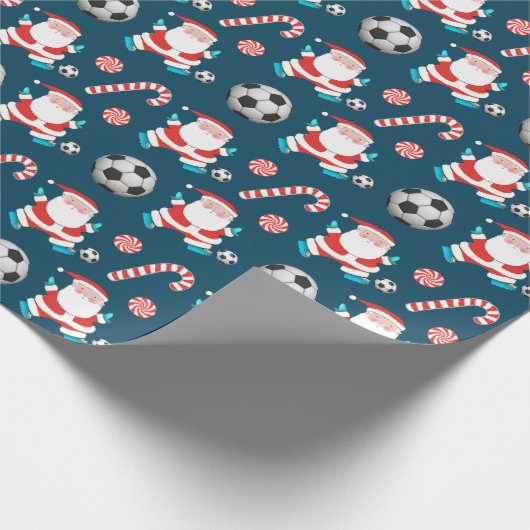 Weihnachtsgeschenk für Fußball Geschenkpapier (Ecke)