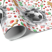 Weihnachtsgeschenk für Fußball Geschenkpapier (Rolleneckpunkt)