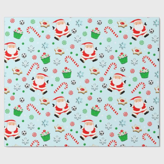 Weihnachtsgeschenk für Fußball Geschenkpapier (Flach)