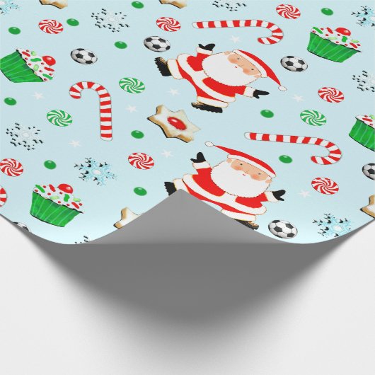 Weihnachtsgeschenk für Fußball Geschenkpapier (Ecke)