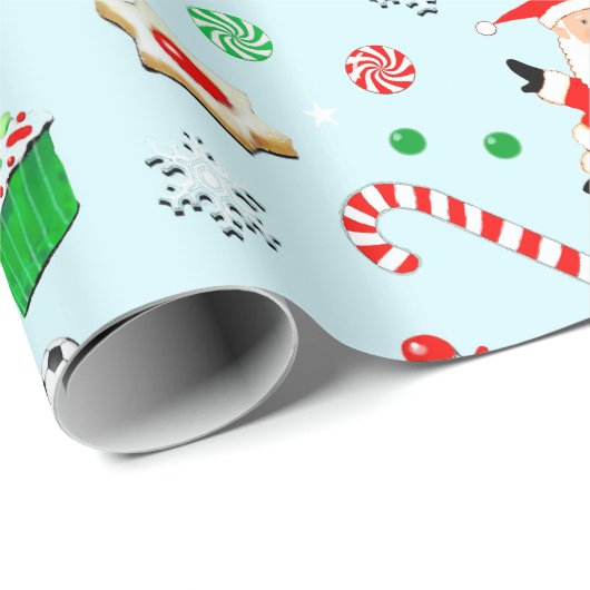 Weihnachtsgeschenk für Fußball Geschenkpapier (Rolleneckpunkt)