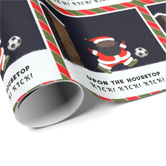 Weihnachtsgeschenk für Fußball Geschenkpapier (Rolleneckpunkt)