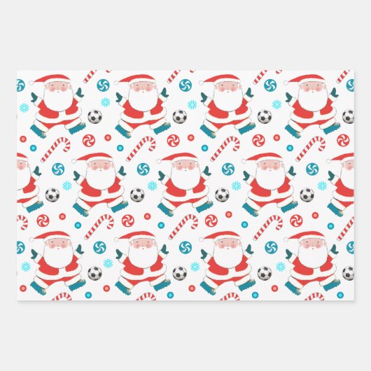 Weihnachtsgeschenk für Fußball Geschenkpapier Set (Vorderseite 3)