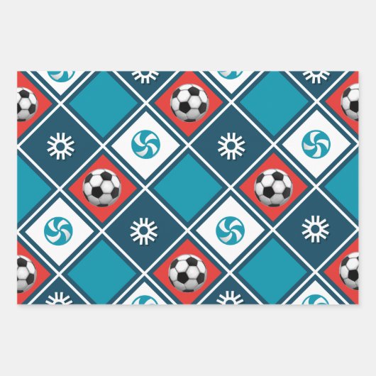 Weihnachtsgeschenk für Fußball Geschenkpapier Set (Vorderseite 2)