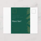 Weihnachtsgeschenk für Geschäftsreisen Postkarte (Rückseite)