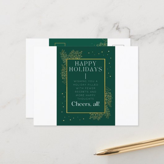 Weihnachtsgeschenk für Geschäftsreisen Postkarte