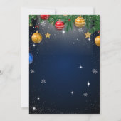 Weihnachtsgeschenk für Gold und Weiß Einladung (Rückseite)