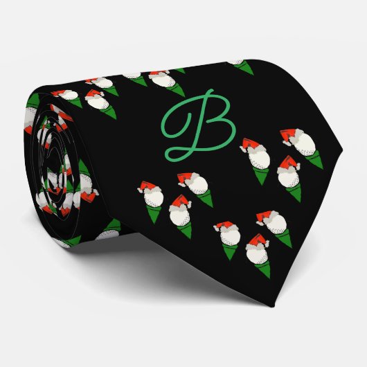 Weihnachtsgeschenk für Golfers Handgemalt Design Krawatte (Gerollt)