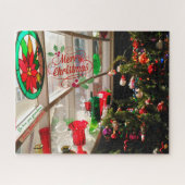 Weihnachtsgeschenk für Großbaum im Fensterbereich Puzzle (Horizontal)