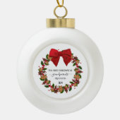 Weihnachtsgeschenk für Großeltern Keramik Kugel-Ornament (Vorderseite)