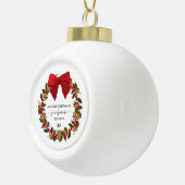 Weihnachtsgeschenk für Großeltern Keramik Kugel-Ornament (Rechts)