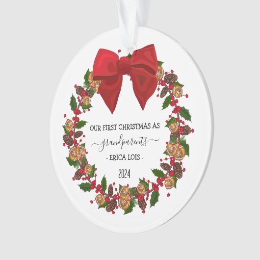 Weihnachtsgeschenk für Großeltern Ornament (Vorderseite)