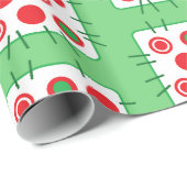 Weihnachtsgeschenk für Grüne und Rote Länder Geschenkpapier (Rolleneckpunkt)