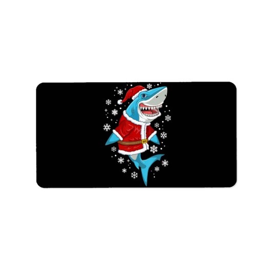 Weihnachtsgeschenk für Haie Weihnachtsgeschenke Adressaufkleber (Vorne)
